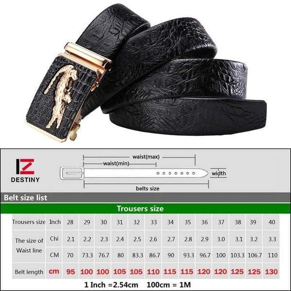Belts Men High Quality Male Genuine Leather Strap Luxury Famous Brand Logo Crocodile Silver Gold Ceinture Homme