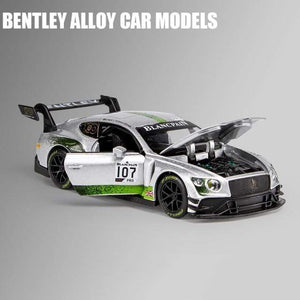 Planet Gates Bentley 107 1:32 Bentley Continental GT3 Sports Car Alloy Car Diecasts & Toy Vehicles Metal Toy Car Model High Simulation Collection Gifts