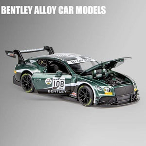 Planet Gates Bentley 108 1:32 Bentley Continental GT3 Sports Car Alloy Car Diecasts & Toy Vehicles Metal Toy Car Model High Simulation Collection Gifts