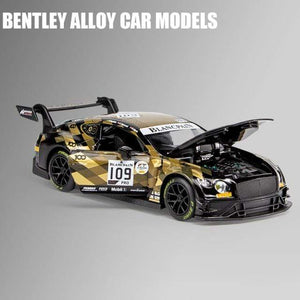 Planet Gates Bentley 109 1:32 Bentley Continental GT3 Sports Car Alloy Car Diecasts & Toy Vehicles Metal Toy Car Model High Simulation Collection Gifts