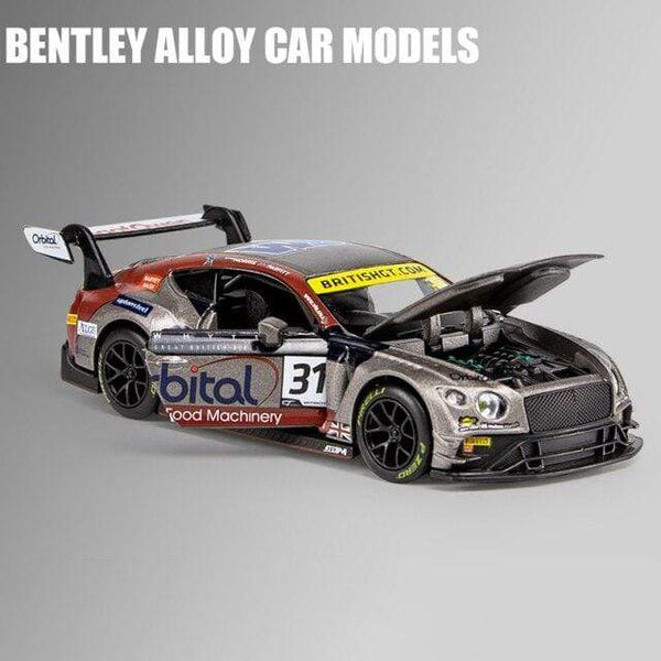 Planet Gates Bentley 31 1:32 Bentley Continental GT3 Sports Car Alloy Car Diecasts & Toy Vehicles Metal Toy Car Model High Simulation Collection Gifts