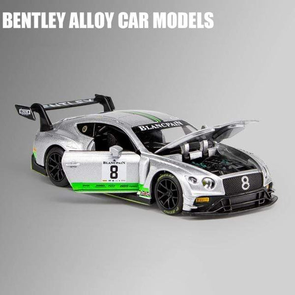 Planet Gates Bentley 8 1:32 Bentley Continental GT3 Sports Car Alloy Car Diecasts & Toy Vehicles Metal Toy Car Model High Simulation Collection Gifts