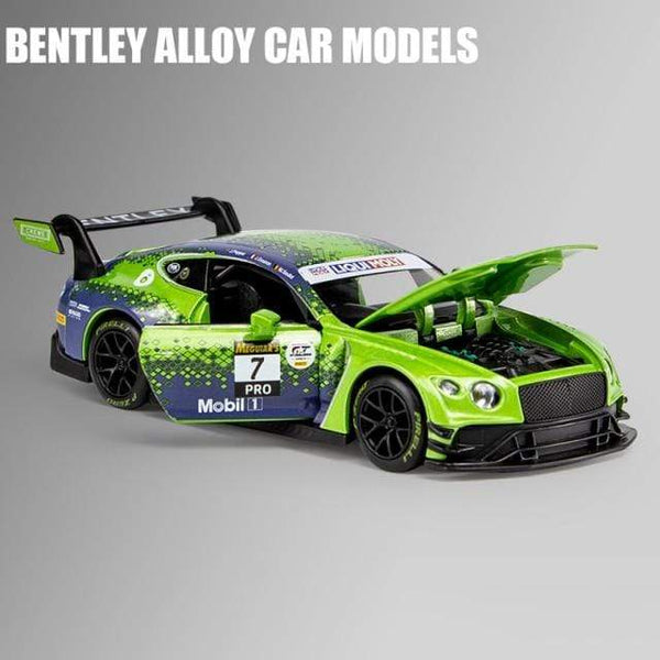 Planet Gates Bentley new 7 1:32 Bentley Continental GT3 Sports Car Alloy Car Diecasts & Toy Vehicles Metal Toy Car Model High Simulation Collection Gifts