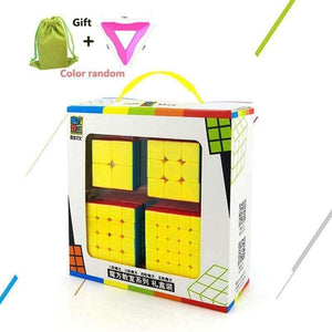 Planet Gates Best Birthday Gift 4PCS/Set 2x2x2 3x3x3 4x4x4 5x5x5 Stickerless Magic Cube Puzzle for Boys 2*2*2 3*3*3 4*4*4 5*5*5 Moyu Cubes