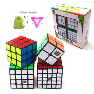 Planet Gates Best Birthday Gift 4PCS/Set 2x2x2 3x3x3 4x4x4 5x5x5 Stickerless Magic Cube Puzzle for Boys 2*2*2 3*3*3 4*4*4 5*5*5 Moyu Cubes