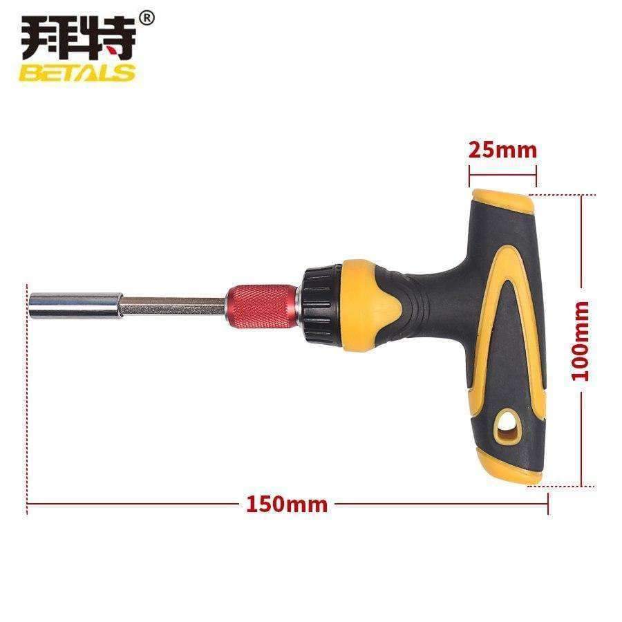 Planet Gates Betals Ratchet Handle Magnetism Extension Rod Scalable T Shape Screwdriver Hand Shank Handle Dismountable Sockets Hand Tools