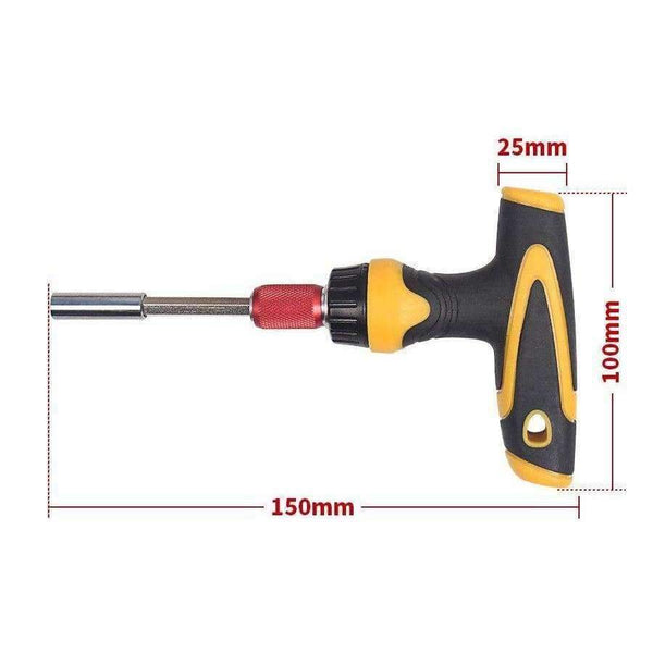 Planet Gates Betals Ratchet Handle Magnetism Extension Rod Scalable T Shape Screwdriver Hand Shank Handle Dismountable Sockets Hand Tools