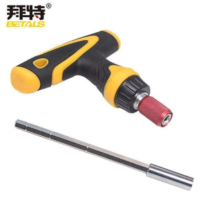 Planet Gates Betals Ratchet Handle Magnetism Extension Rod Scalable T Shape Screwdriver Hand Shank Handle Dismountable Sockets Hand Tools
