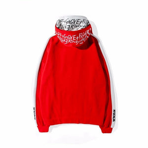 Planet Gates BF Oversize Hoodie Streetwear Hip Hop Red Black Double  Mens Hoodies
