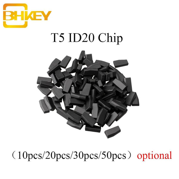 Planet Gates BHKEY 5X 10X 20X 50X T5-20 Chip Transponder Blank Carbon ID T5 For Auto Car Key Cemamic Car Key Chip