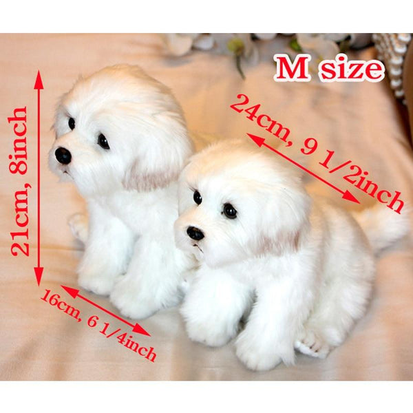 Planet Gates Bichon Frise Puppy Stuffed Animal Dog Plush Toy Cute Simulation Pets Fluffy Baby Dolls Birthday Gifts for Children Dropshipping