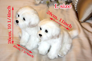 Planet Gates Bichon Frise Puppy Stuffed Animal Dog Plush Toy Cute Simulation Pets Fluffy Baby Dolls Birthday Gifts for Children Dropshipping
