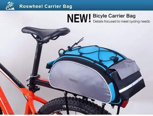 Planet Gates Bicycle 13L Carrier Bag Bike Rack Pannier Trunk Basket Back Seat Shelf Pouch Cycling Luggage Shoulder Handbag 14541