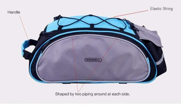 Planet Gates Bicycle 13L Carrier Bag Bike Rack Pannier Trunk Basket Back Seat Shelf Pouch Cycling Luggage Shoulder Handbag 14541