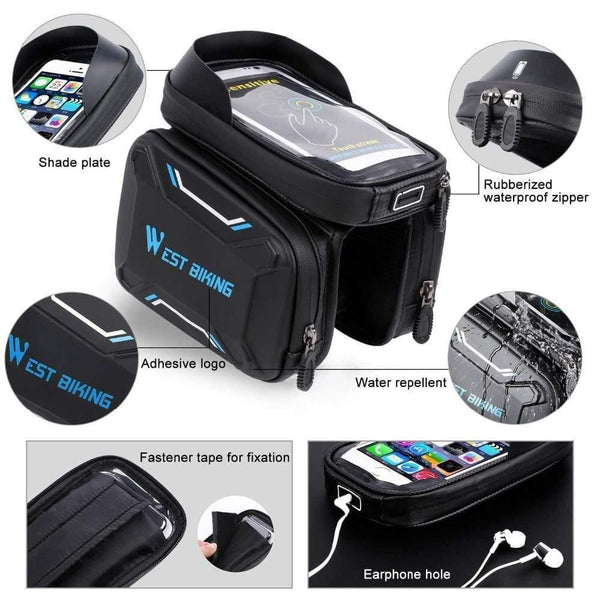 Planet Gates Bicycle Bags Front Frame High-quality MTB Bike Bag Cycling Accessories Waterproof Screen Touch Top Tube Phone Bag
