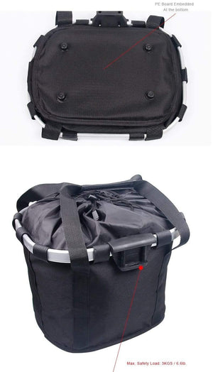 Planet Gates Bicycle Basket Handlebar Pannier Cycling Carryings Holder Bike Riding Pouch Cycle Biking Front Baggage Bag 3.0KG Load