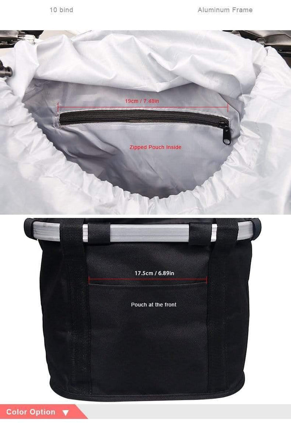 Planet Gates Bicycle Basket Handlebar Pannier Cycling Carryings Holder Bike Riding Pouch Cycle Biking Front Baggage Bag 3.0KG Load