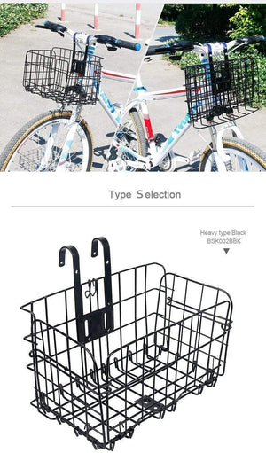 Planet Gates Bicycle Basket Handlebar Pannier Cycling Carryings Iron Casing Pouch Cycle Luggage Bag Heavy Duty / Basic Type Options