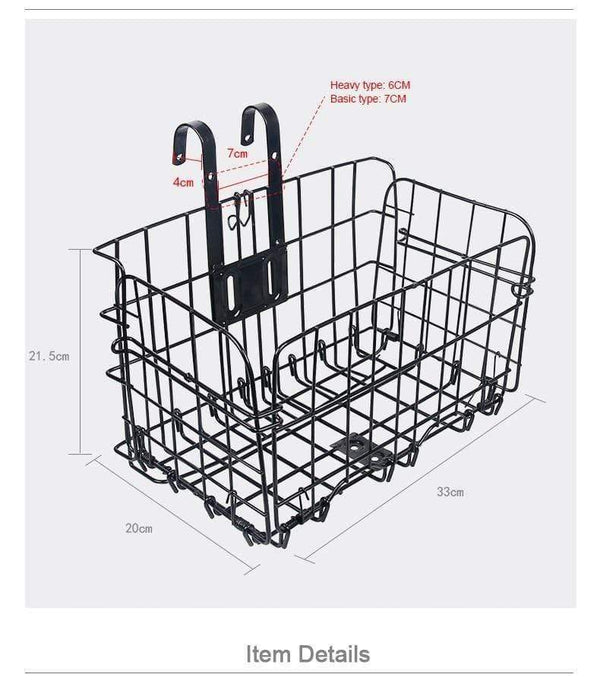 Planet Gates Bicycle Basket Handlebar Pannier Cycling Carryings Iron Casing Pouch Cycle Luggage Bag Heavy Duty / Basic Type Options