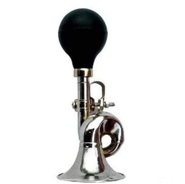 Planet Gates Bicycle Bell  Bugle Horn Chrome w/ Black Bulb Handlebar Mount Vintage Style Bike Cycling Bicycle Bell