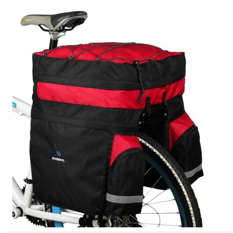 Planet Gates Bicycle Carrier Bag 60L Rear Rack Trunk Bike Luggage Back Seat Pannier Two  Bags Outdoor Cycling Saddle Storage 14590