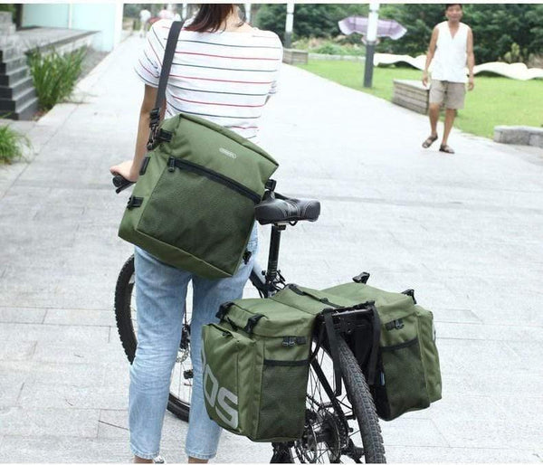 Planet Gates Bicycle Carrier Bag Rear Rack Trunk 37L Bike Luggage Back Seat Pannier 2 Colors 3 Bags Cycling Saddle Storage 14892