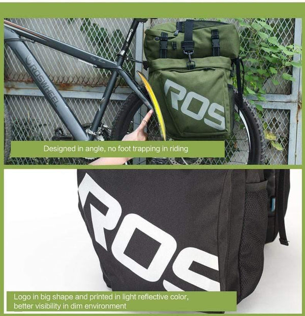Planet Gates Bicycle Carrier Bag Rear Rack Trunk 37L Bike Luggage Back Seat Pannier 2 Colors 3 Bags Cycling Saddle Storage 14892