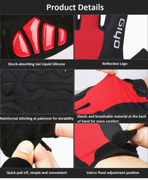 Planet Gates Bicycle Half Finger Gloves Breathable Lycra Fabric Men Women Cycling Gloves Road Bike Riding MTB DH Racing Outdoor Mittens