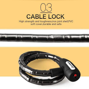 Planet Gates Bicycle Lock Anti-theft Cable Lock 0.85m Waterproof Cycling Motorcycle Cycle MTB Bike Security Lock with Illuminated Key