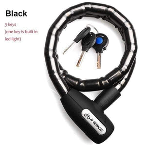 Planet Gates Bicycle Lock Anti-theft Cable Lock 0.85m Waterproof Cycling Motorcycle Cycle MTB Bike Security Lock with Illuminated Key