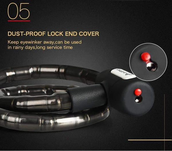 Planet Gates Bicycle Lock Anti-theft Cable Lock 0.85m Waterproof Cycling Motorcycle Cycle MTB Bike Security Lock with Illuminated Key