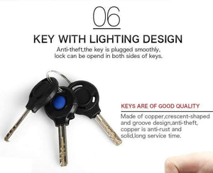 Planet Gates Bicycle Lock Anti-theft Cable Lock 0.85m Waterproof Cycling Motorcycle Cycle MTB Bike Security Lock with Illuminated Key