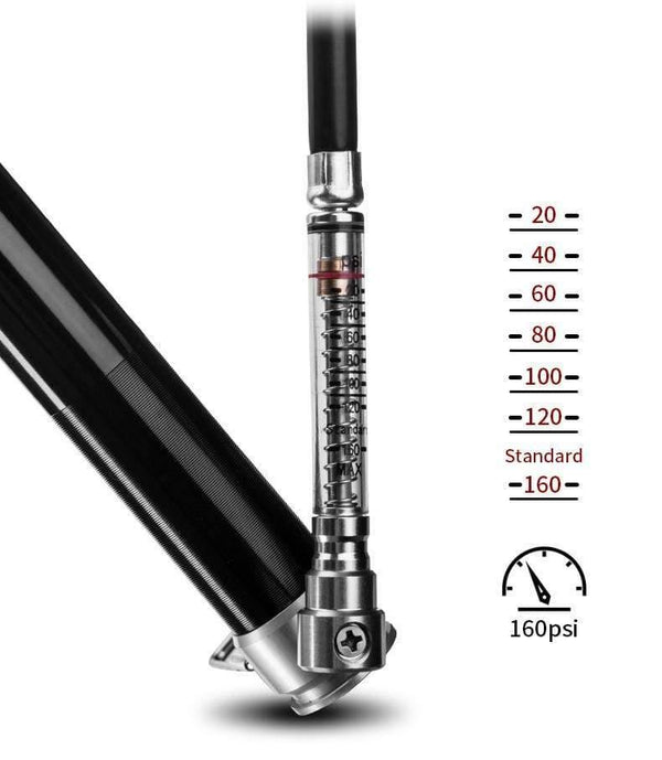 Planet Gates Bicycle Pump 160 PSI Cycling Pump Air Inflator Schrader & Presta Valve Road MTB Bike Tire Aluminum Alloy Bicycle Pump