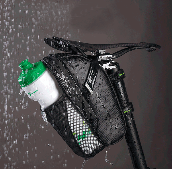 Planet Gates Bicycle Saddle Bag With Water Bottle Pocket Waterproof MTB Bike Rear Bags Cycling Rear Seat Tail Bag Bike Accessories
