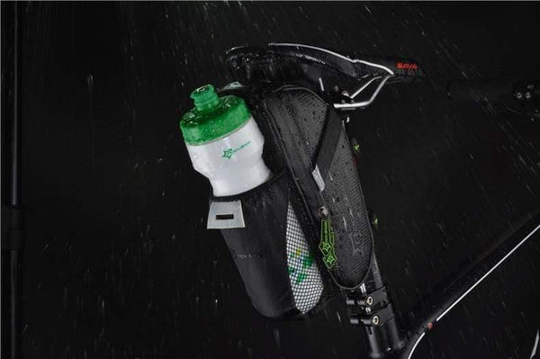 Planet Gates Bicycle Saddle Bag With Water Bottle Pocket Waterproof MTB Bike Rear Bags Cycling Rear Seat Tail Bag Bike Accessories