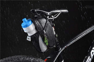 Planet Gates Bicycle Saddle Bag With Water Bottle Pocket Waterproof MTB Bike Rear Bags Cycling Rear Seat Tail Bag Bike Accessories