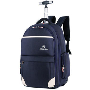 Planet Gates big 4 Oxford Trolley Travel Backpack Hand Luggage Suitcase Bags on Wheels Unisex Rolling Duffle Bag WSD-12911