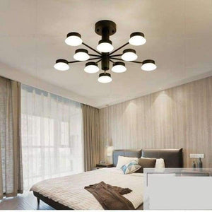 Planet Gates big black 10 light Regron Art Deco Ceiling Lighting Office Led Satellite Commercial Ceiling Luminary For Dining Room Home Restaurant