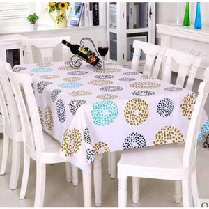 Planet Gates big circle / 137x137cm PVC TableCloth Waterproof Rectangular Plastic Picnic Cloth for Tea Table Home Textile Fashion Love Festive Red MJ033