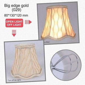Planet Gates Big edge gold Art Deco Ripple Lamp Shades Crystal Chandelier Wall Lamp Fabric Lampshade Nordic Style Modern Lamp Cover for Home Decoration