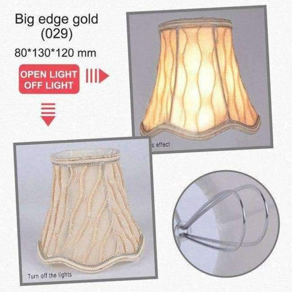 Planet Gates Big edge gold Art Deco Ripple Lamp Shades Crystal Chandelier Wall Lamp Fabric Lampshade Nordic Style Modern Lamp Cover for Home Decoration