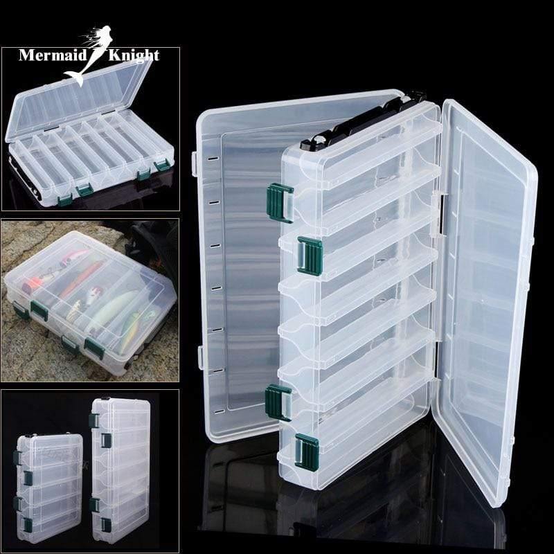 Planet Gates BIG Fishing Lure Box Double Sided Spinner Bait Minnow Popper 14 Compartments Fishing Tackle Box