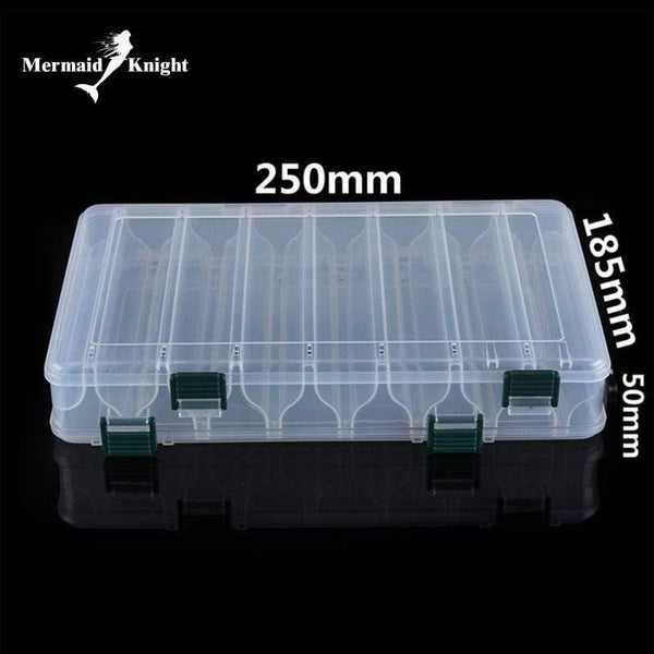 Planet Gates BIG Fishing Lure Box Double Sided Spinner Bait Minnow Popper 14 Compartments Fishing Tackle Box