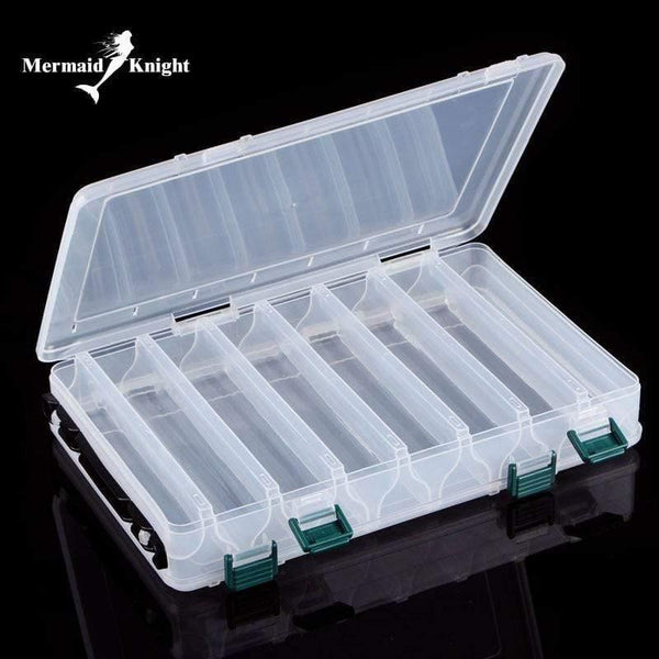 Planet Gates BIG Fishing Lure Box Double Sided Spinner Bait Minnow Popper 14 Compartments Fishing Tackle Box