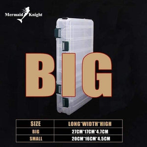 Planet Gates BIG Fishing Lure Box Double Sided Spinner Bait Minnow Popper 14 Compartments Fishing Tackle Box