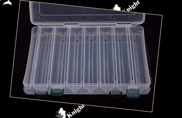 Planet Gates BIG Fishing Lure Box Double Sided Spinner Bait Minnow Popper 14 Compartments Fishing Tackle Box