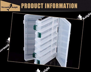 Planet Gates BIG Fishing Lure Box Double Sided Spinner Bait Minnow Popper 14 Compartments Fishing Tackle Box