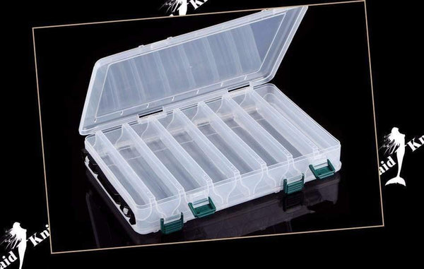 Planet Gates BIG Fishing Lure Box Double Sided Spinner Bait Minnow Popper 14 Compartments Fishing Tackle Box