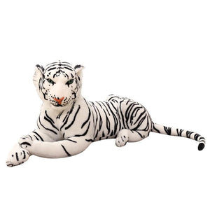 Planet Gates Big Lifelike Tiger Panther Plush Toy Soft Stuffed Animals Simulation White Tiger Jaguar Doll Children Kids Birthday Gift