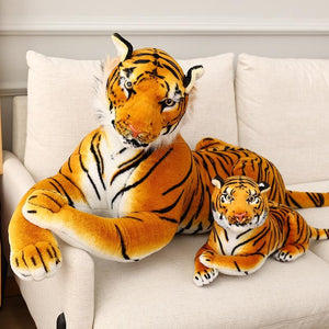 Planet Gates Big Lifelike Tiger Panther Plush Toy Soft Stuffed Animals Simulation White Tiger Jaguar Doll Children Kids Birthday Gift